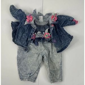 VTG MUFFLINGS 2-pc Denim Overall & Jacket Set 18M